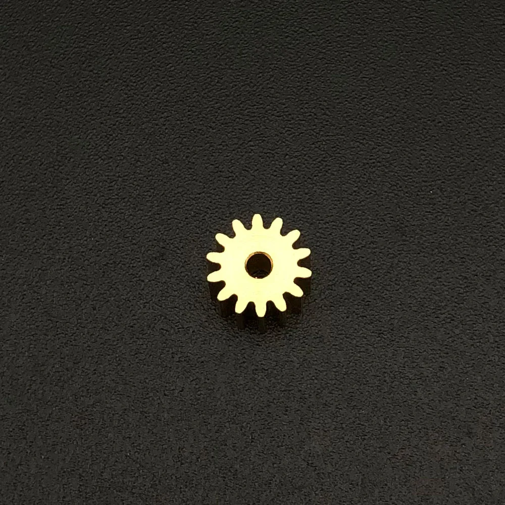 5Pcs/Lot 0.4M Modulus 14 Teeth Brass H59 Spur Gear 0.4M 14T Bore Hole Aperture 1.48mm 1.5mm 1.5A Tight OD 6.4mm x Height /L 4mm