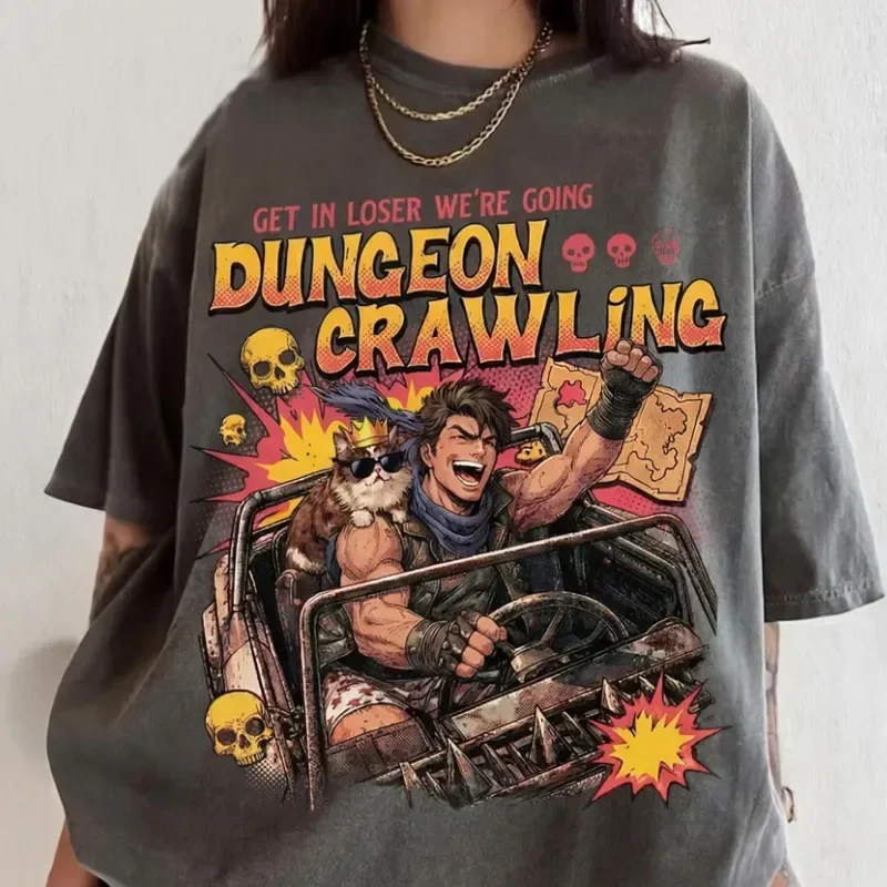 Dungeon Crawling T-Shirt Princess Donut Sci-Fi Meme Tee Dungeon Crawler Carl Book Lover Tshirts High Quality Vintage Unisex
