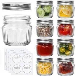 Small Glass Mason Jars with Lids-4oz Vintage Canning Jars,Pickling Jars for Jelly,Jam,Honey,Pickles,Spice,for Home Storage