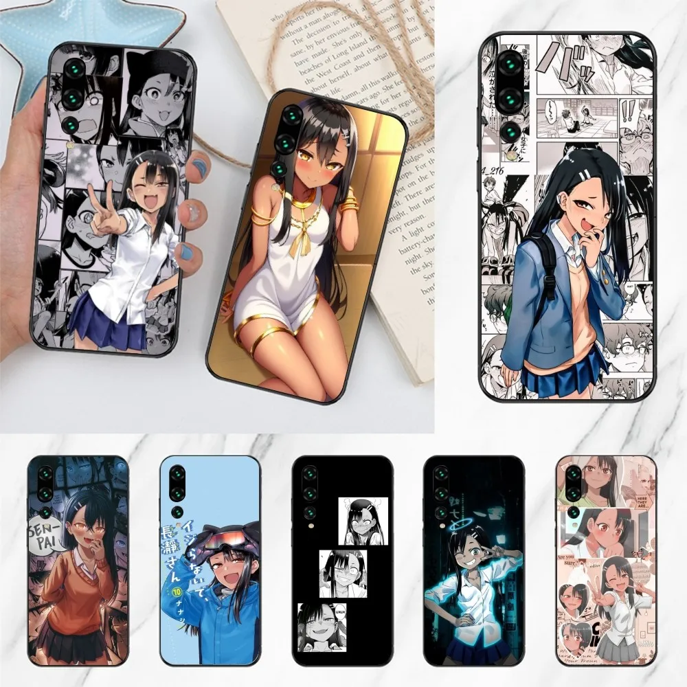 Anime Hayase Nagatoro Cell Phone Case for Huawei P50 P40 P30 Pro Lite P Smart 2021 2019 Magic 3 Black Soft Phone Cover Funda