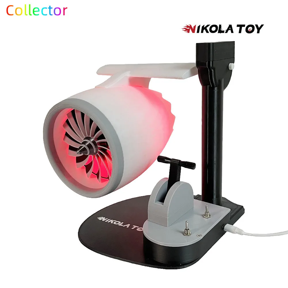 NIKOLATOY-Ventilateur amélioré, modèle de moteur de turboventilateur USB, jouet de style créatif de bureau, comprend un disposit