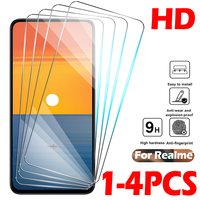 1-4PCS Full Cover Tempered Glass for Realme C3 C2 4G C11 C12 C21 C25 Y Screen Protector Film on Realme C31 C33 C35 C67 C53 C55