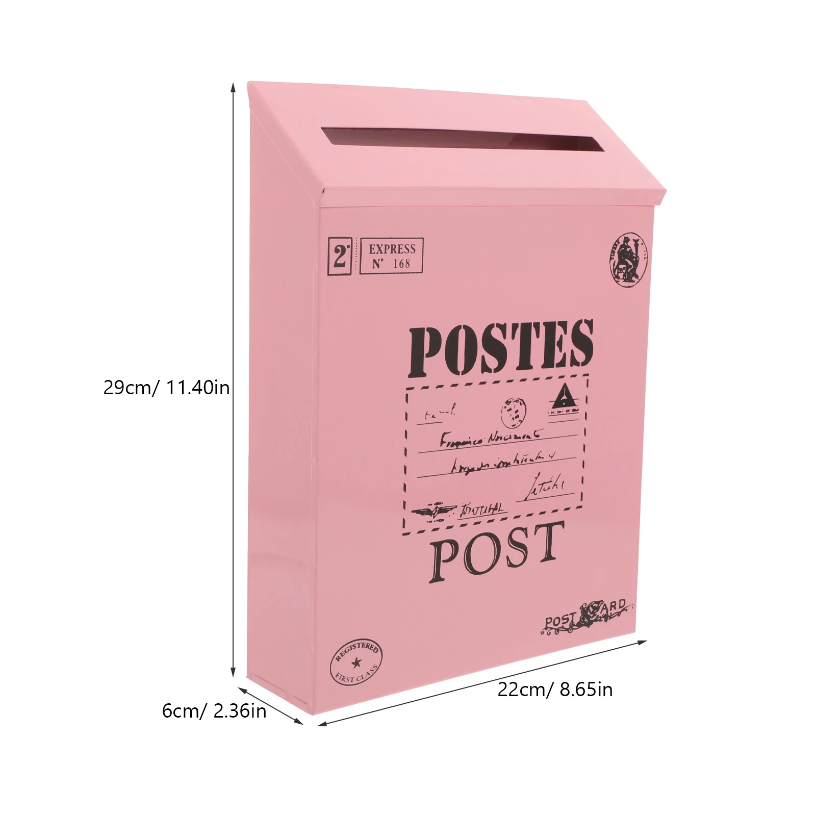 صندوق بريد متين على الحائط من الحديد العتيق، تصميم بسيط، سهل التركيب للعائلات، صندوق استراحة المؤسسات والشركات #6