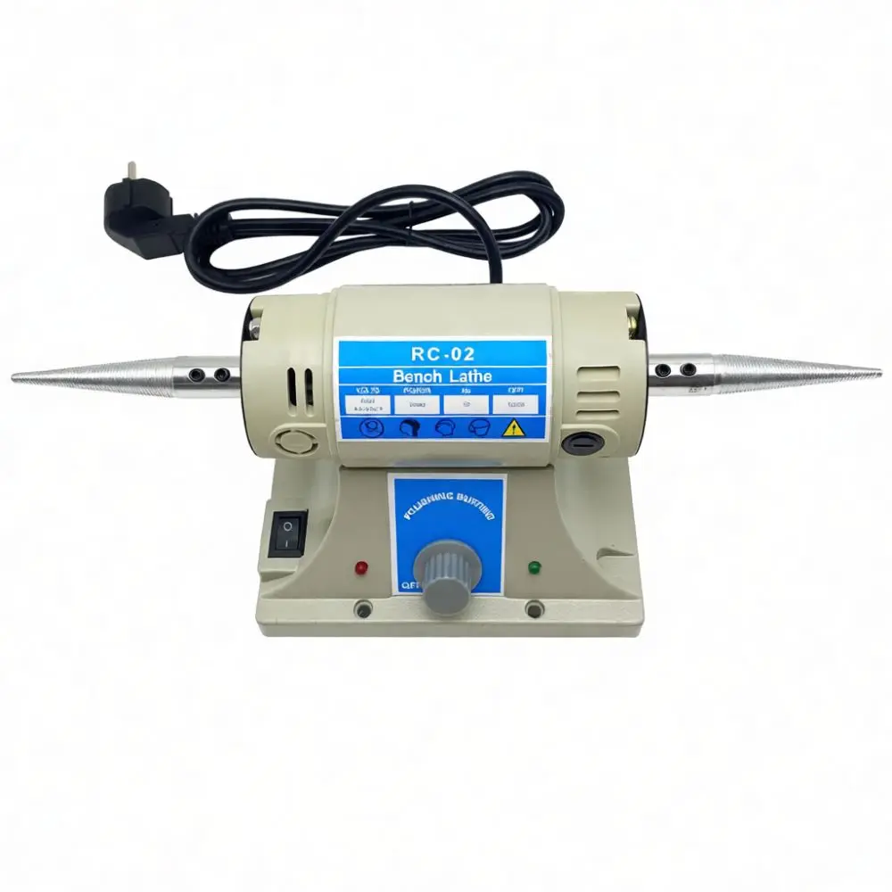 TM2 Desktop Electric Buffer Grinder Dual Shaft Polishing Machine Power Tool For Metal Jewelry Woodworking DIY Projects