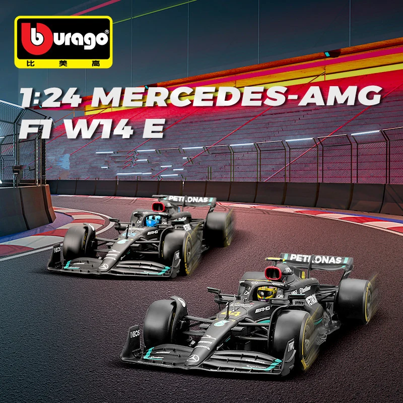 Bburago-合金レースカーモデル、式1つ、ダイキャスト、メルセデス-amg、f1チーム、w14、2023、ハンプトン、george Red Bull、rb18、1:24