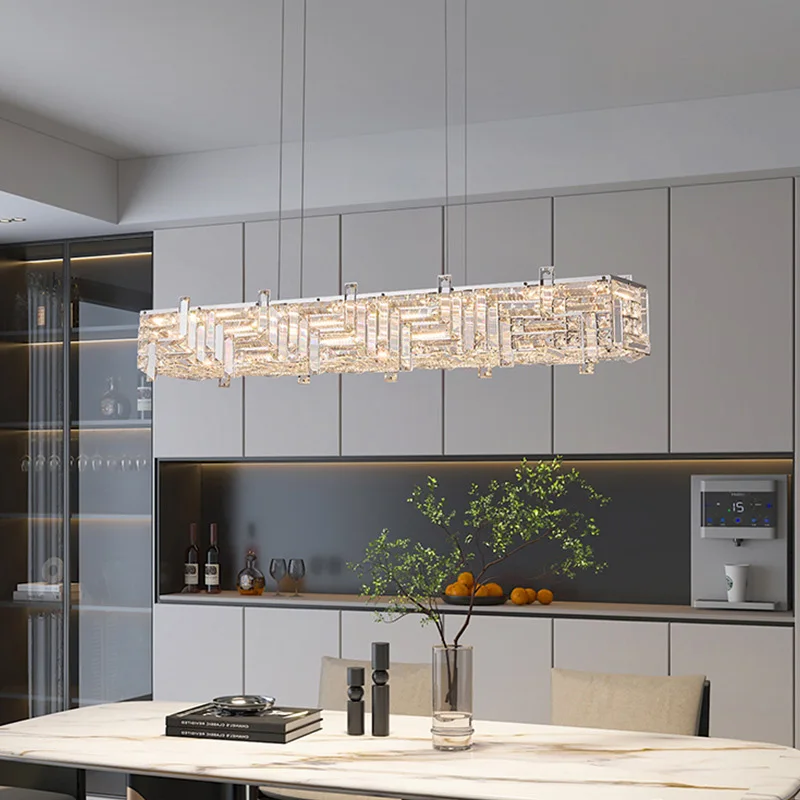 Современная хрустальная светодиодная люстра в итальянском стиле, хромированный подвесной светильник для виллы, гостиной, столовой, бара, домашнего декоративного освещения