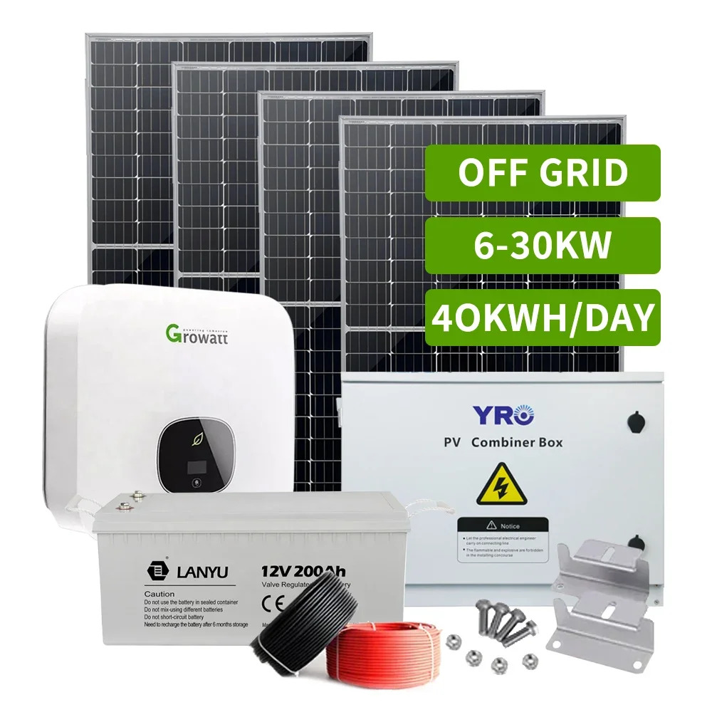 6KW 10KW 15KW 20KW 30KW On Grid Solar Energy System Complete Solar Panel Power System For Home Industrial Use