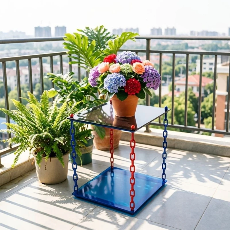Transparent Coffee Table Acrylic Minimalist Corner Table Luxury Creative Storage Tea Tables Nordic Living Room Balcony Tables