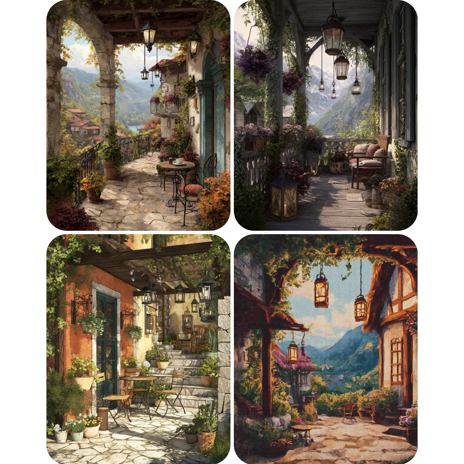 

Ручная роспись Горная хижина Картина по номерам Набор DIY Акриловая картина Холст Искусство Подарок Дом