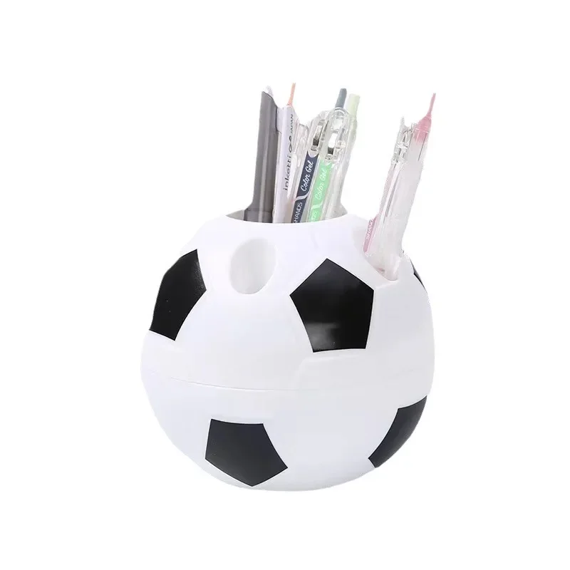 1pc Multi functional football pen holder student pen holder plastic storage pen holder storage box stationery