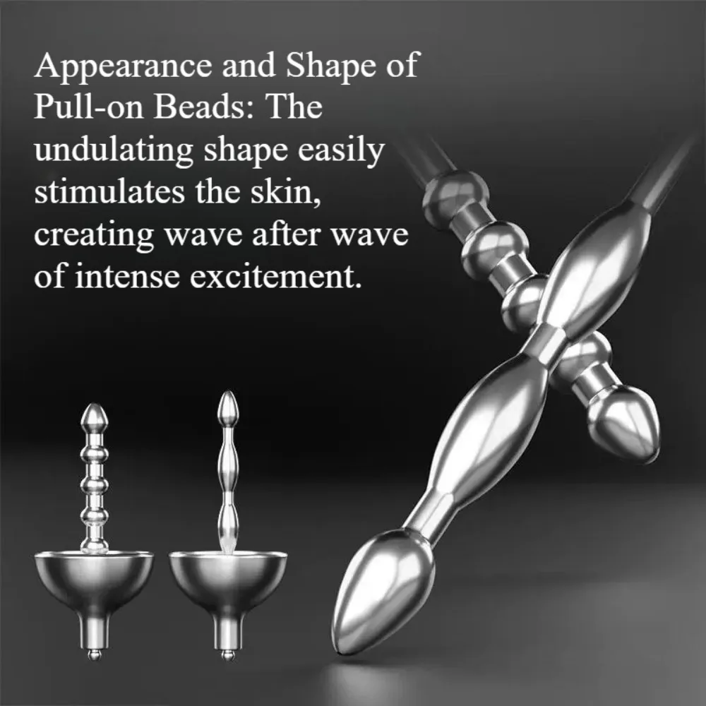 Portable Stainless Steel Urethral Sound Beaded Penis Dilator Invisible Male Masturbator Sex Toys 5