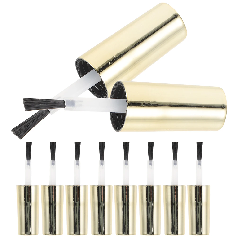 

10 Pcs Polish Bottle Caps Small Gel Polish Bottle Caps Replacement Brush Reusable Durable Plastic Lightweight Home