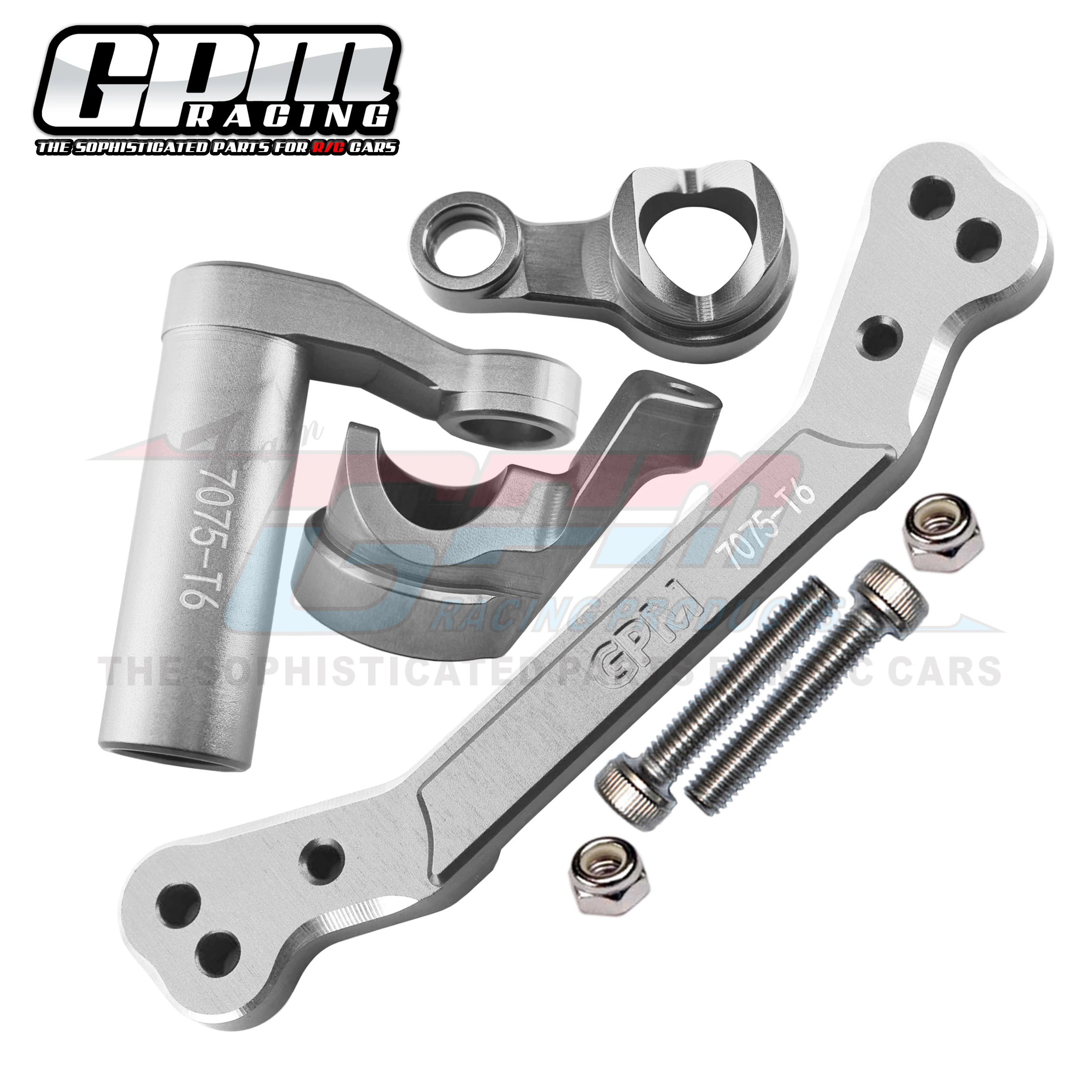 GPM CNC Aluminum 7075 Steering Assembly+Steering Plate For TRAXXAS 1/8 Sledge