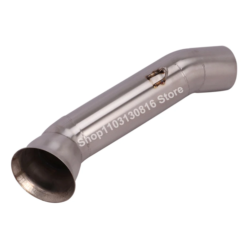 الانزلاق على ل دوكاتي Hypermotard 821 2013 - 2018 دراجة نارية العادم الهروب اتصال الفولاذ الأوسط وصلة الأنابيب 51 مللي متر الخمار #3