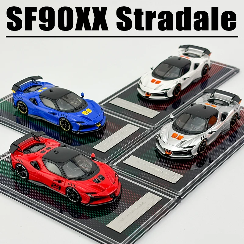 

U2 1/64 SF90XX Stradale Ограниченная серия смолы для суперкара сплав игрушечный автомобиль литая металлическая модель подарки