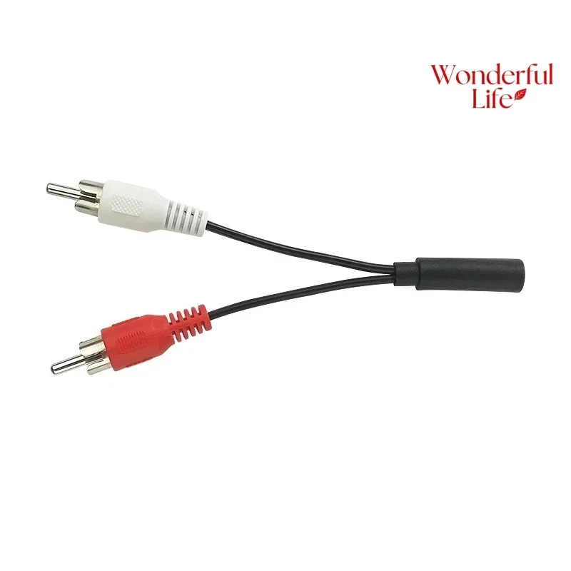 1/2Pcs 3RCA Audio video AV Cable Wire Cord 3.5mm Audio Aux Socket pole  male female Jack Plug To 2RCA 3 RCA male female Adapter
