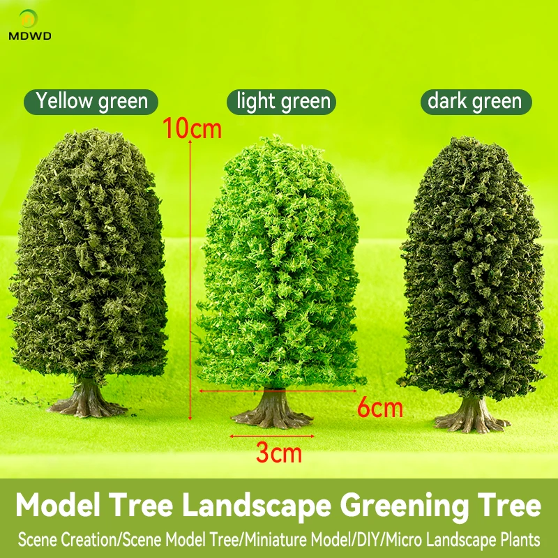 2pcs 10cm Wire Model Tree | HO Scale 1/87 Flexible Miniature Tree | Realistic DIY Diorama Trees for Model Railroad Train Layout