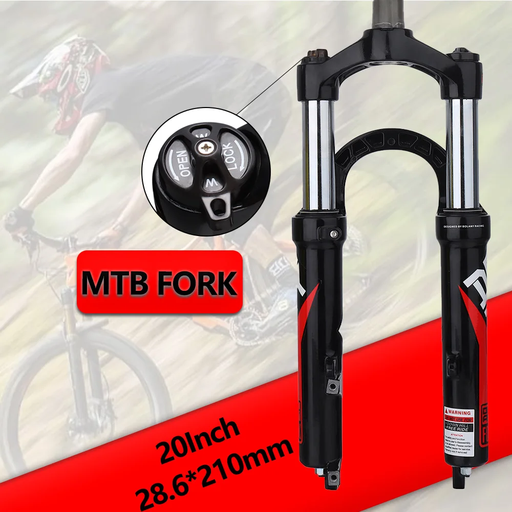 Bolany 20 Inch Bicycle Fork Folding Bike Suspension Fork Spring Shock Absorber Straight Tube Quick Release for Bmx Kids' Bikes