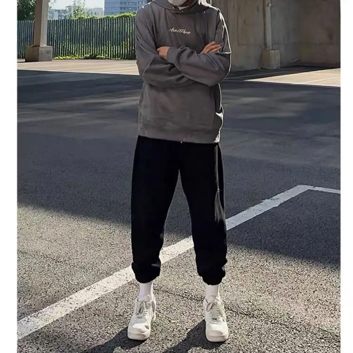 Spring/Autumn New American Retro Basketball Training Men Foot binding Sports Pants Outdoor Sports Casual Pants