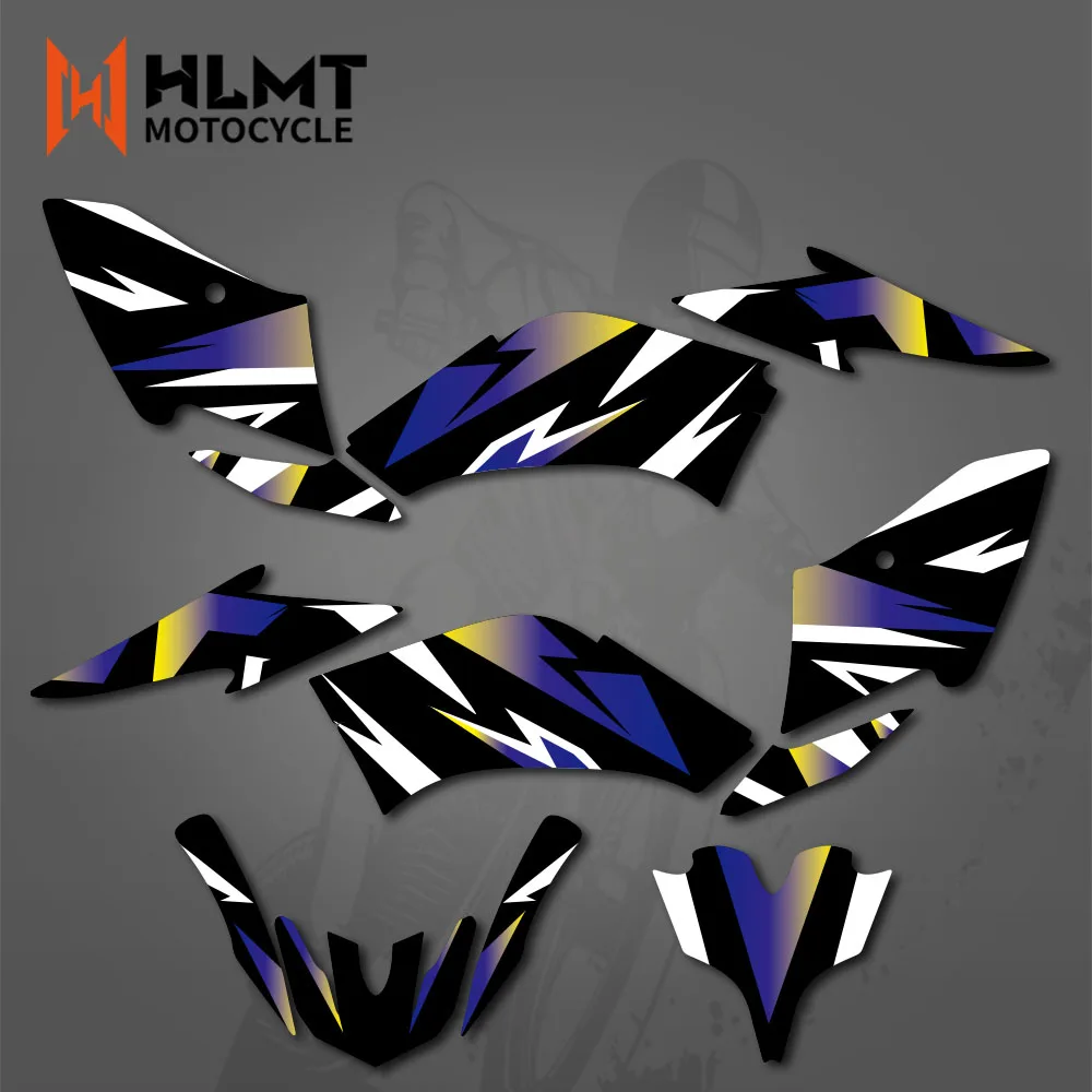 HLMT  Background Graphic Sticker Decals Kit For Yamaha Raptor 125 250 ATV 2008 2009 2010 2011 2012 2013