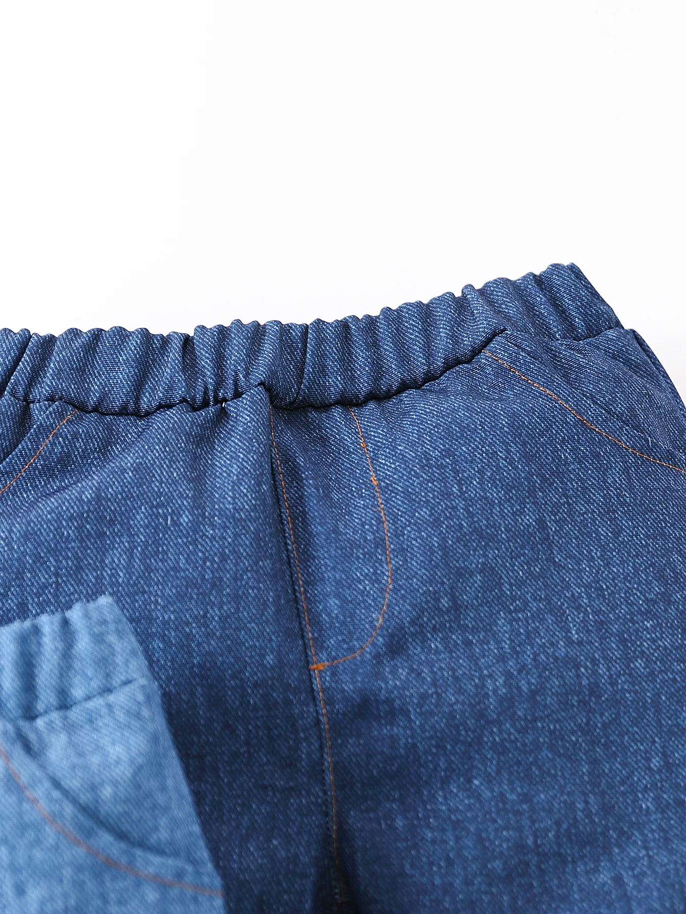 طقم سراويل جينز للأطفال كاجوال بنمط يومي، تصميم خصر مرن، خيارات متعددة الألوان، ملابس أطفال فضفاضة ومريحة #2