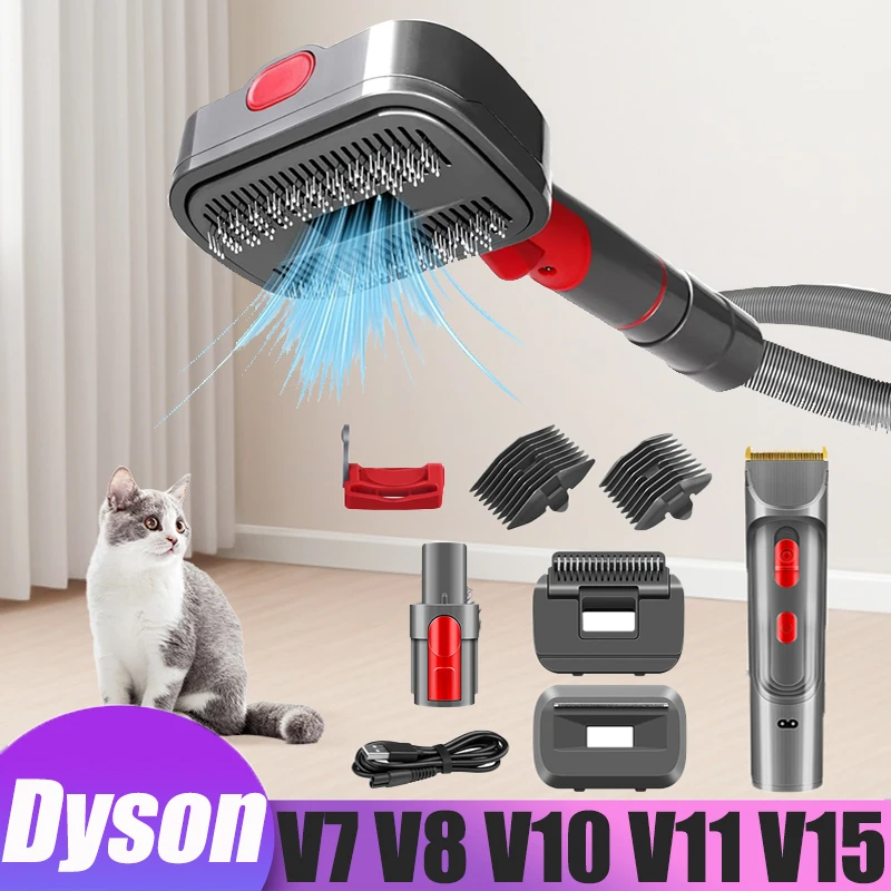 

Pet Grooming Kit for Dyson V7 V8 V10 V11 V15 Vacuum Cleaner Dog Cat Grooming Brush Attachment Pet Hair Groomer Tools Sets