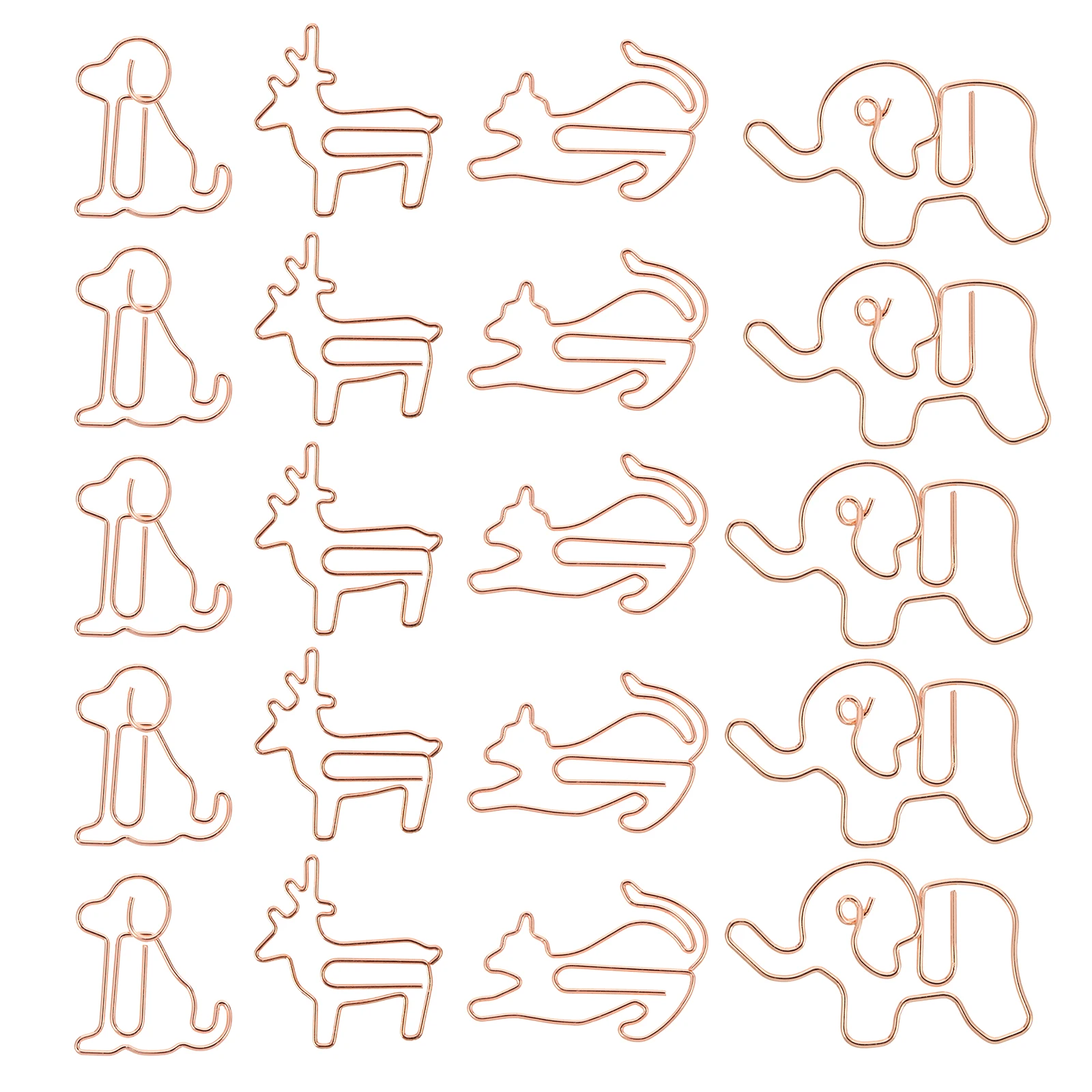 

40 Pcs Animal Shaped Metal Paper Clips Cat Bookmarks Large Colored Children Student Supplies Desk ganization Gifts