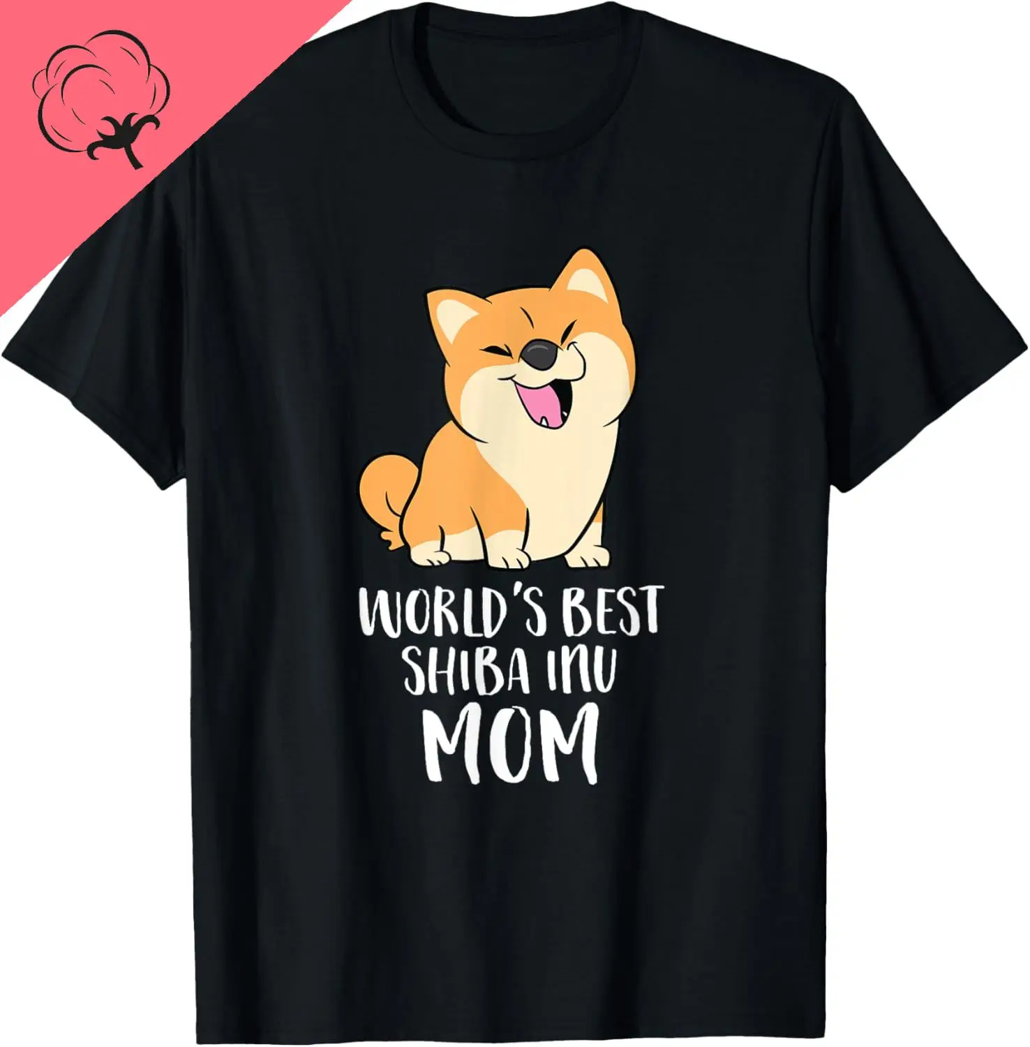 La mejor camiseta del mundo para mamá de Shiba Inu, camiseta de algodón con diseño de Shiba Inu, ropa bonita Kawaii, camisetas para mujer