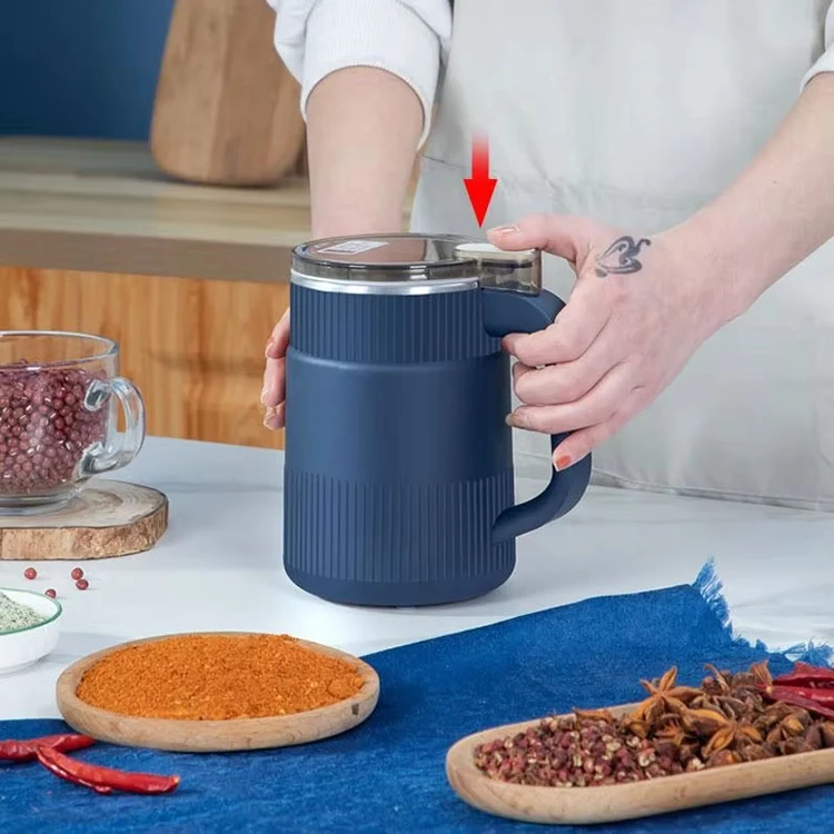 EU Plug Stainless Steel Grinder Electric Food Mills Household Electric Press Mixer Coffee Bean Powder Making Dual Use