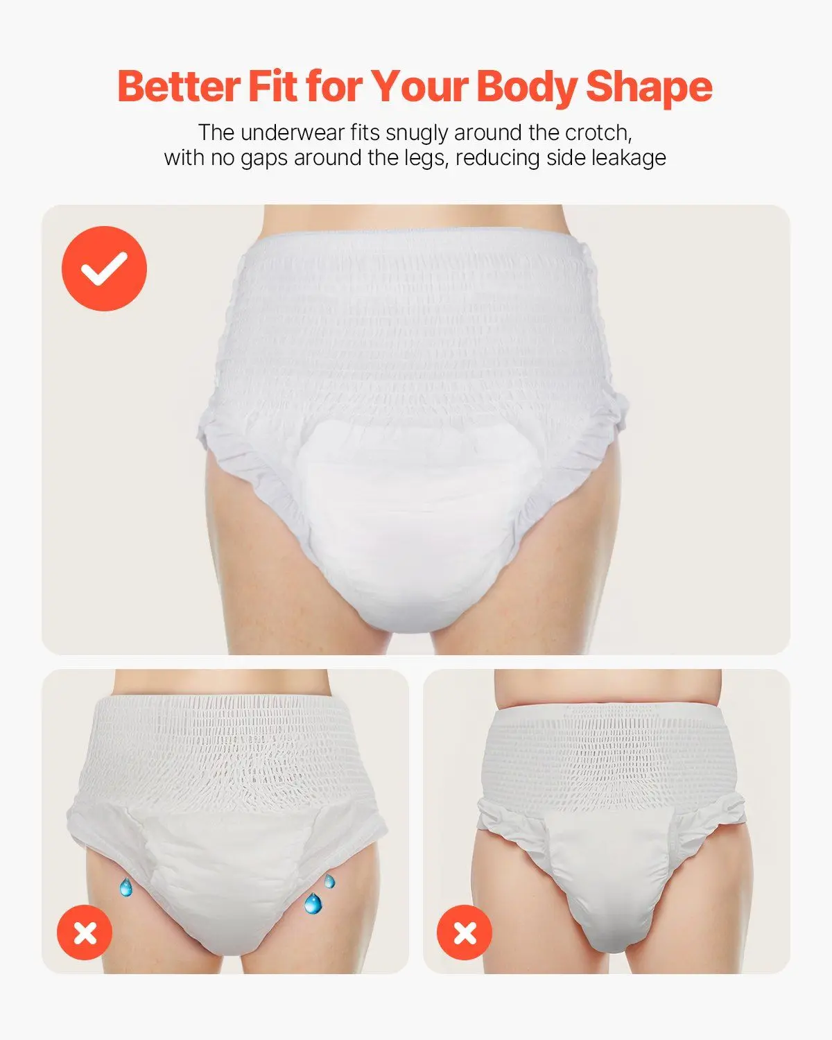 Intimo protettivo per incontinenza per adulti per uomo e donna taglia L