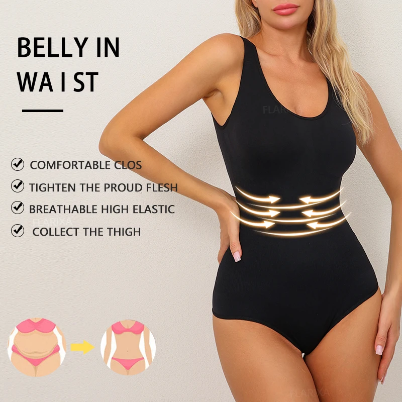 Flarixa nahtlose Shape wear Plus Size Body Shaper Tanga für Frauen Bauch Kontrolle Soft Slimming Korsett Bodysuit Tank Top Shaper