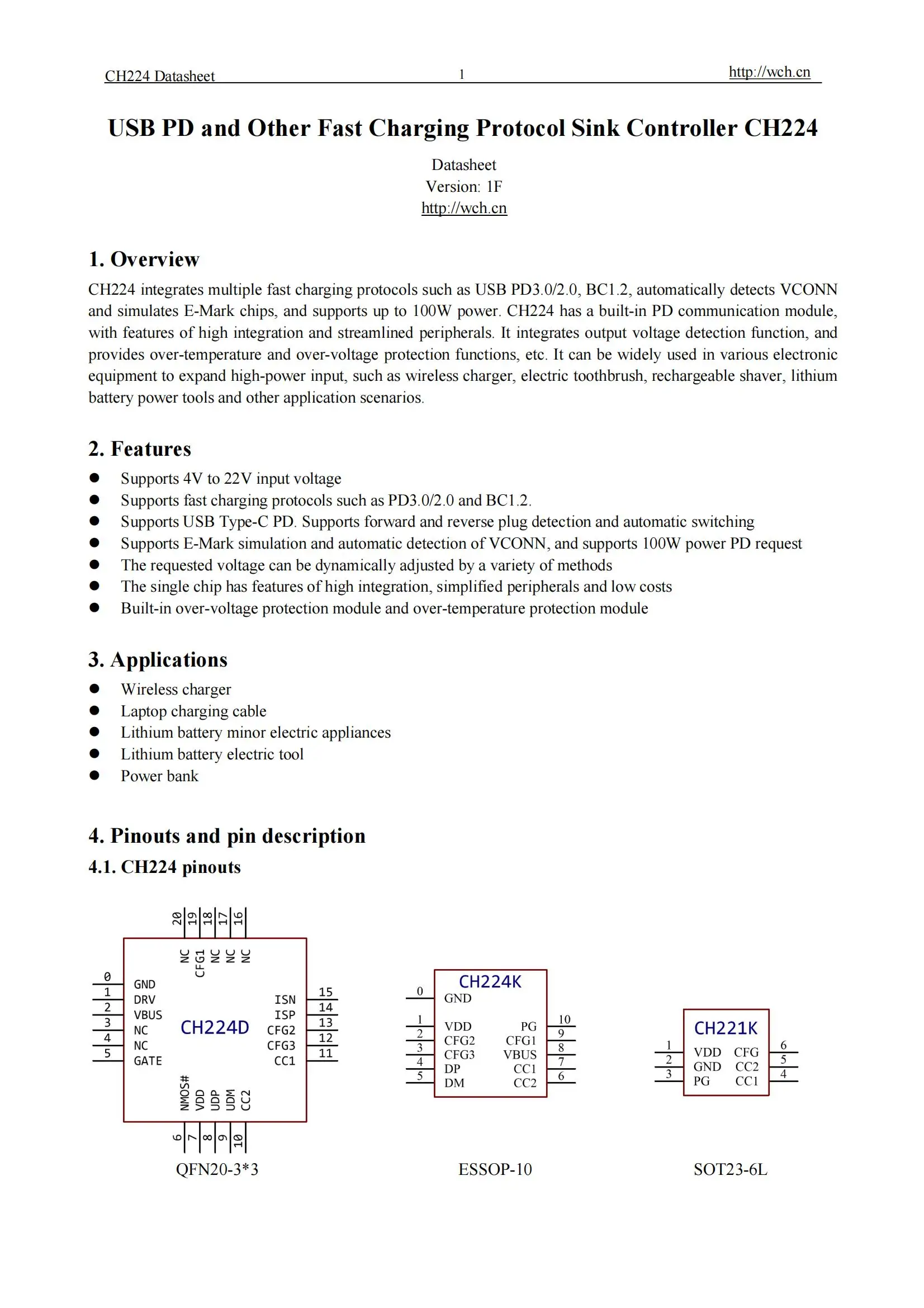 Ch224k-Entwicklungsplatine pd Mehrere Schnell lade protokolle unterstützen die analoge E-Mark-Chip-Typ-C-Empfänger-Demo karte – Detail 7