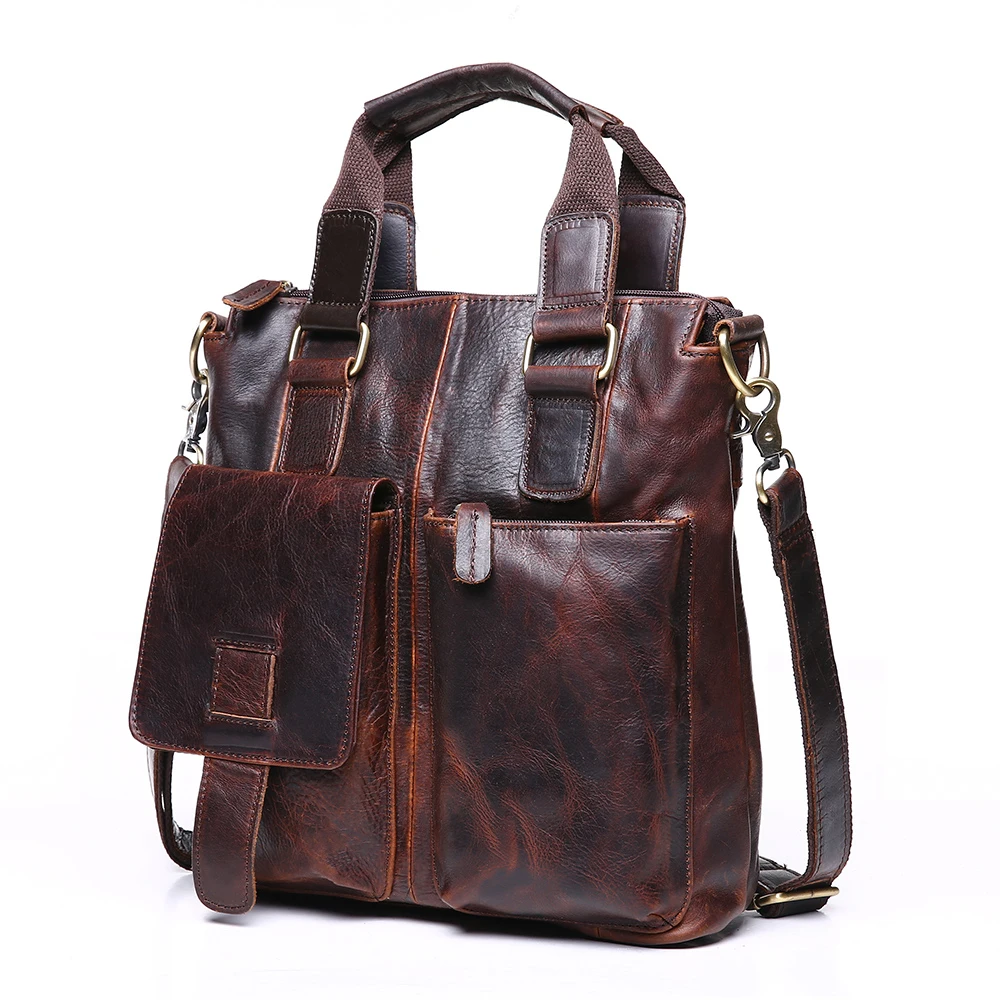 Imagem -04 - Bolsa Crossbody Retrô Masculina Bolsa Casual de Negócios de Cavalo Louco Ombro Único Trabalho Moda