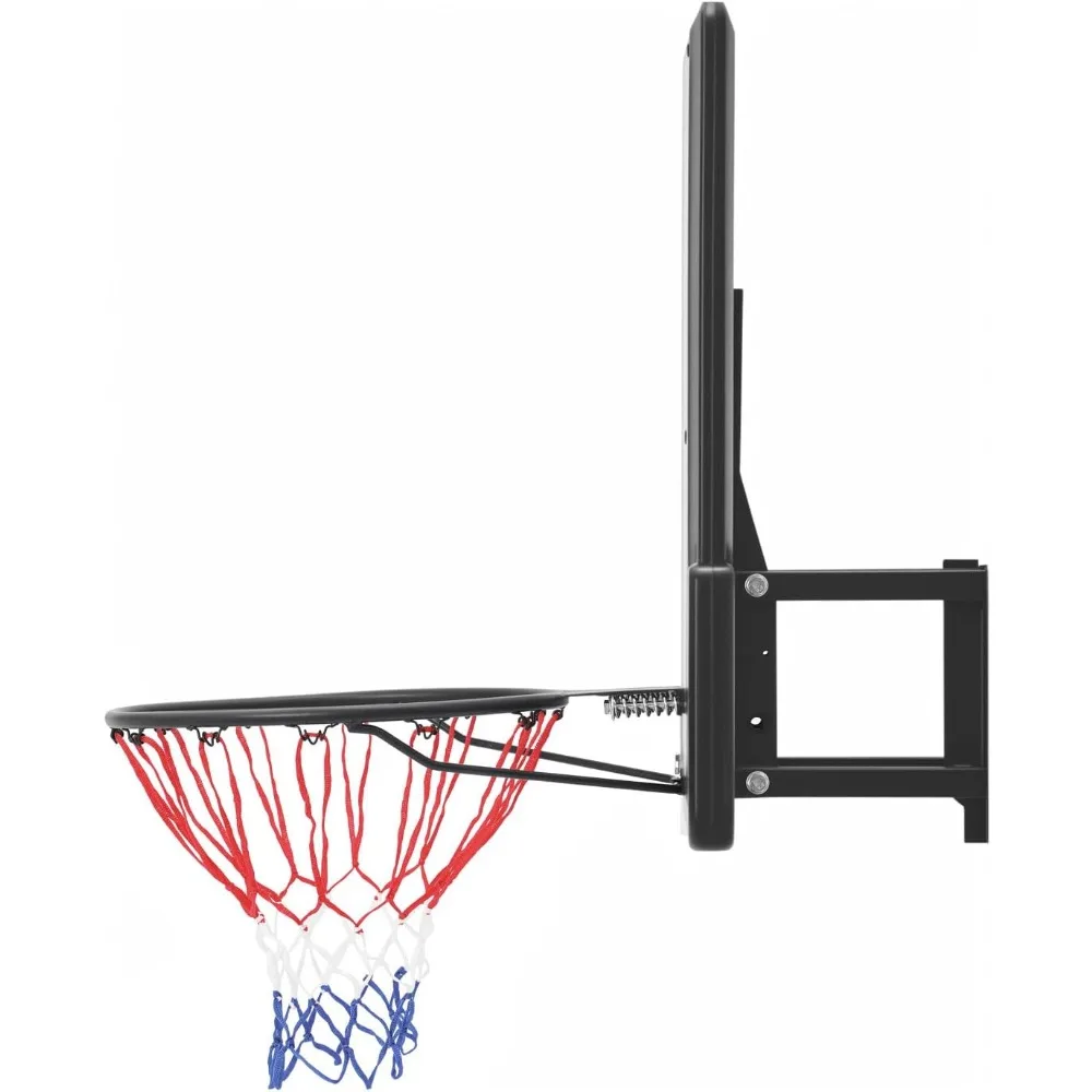 ห่วงบาสเก็ตบอลติดผนังแบบมืออาชีพ พร้อมแป้นหลัง PET ขนาด 44 นิ้ว ป้องกันการแตกหัก และห่วงสำหรับการแข่งขัน