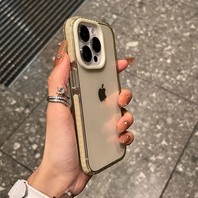 Роскошный прозрачный противоударный чехол для телефона iPhone 11, 12, 13, 14, 15, 16, 17 Pro Max Air X XS Max XR 7 8 Plus, прозрачный чехол-бампер
