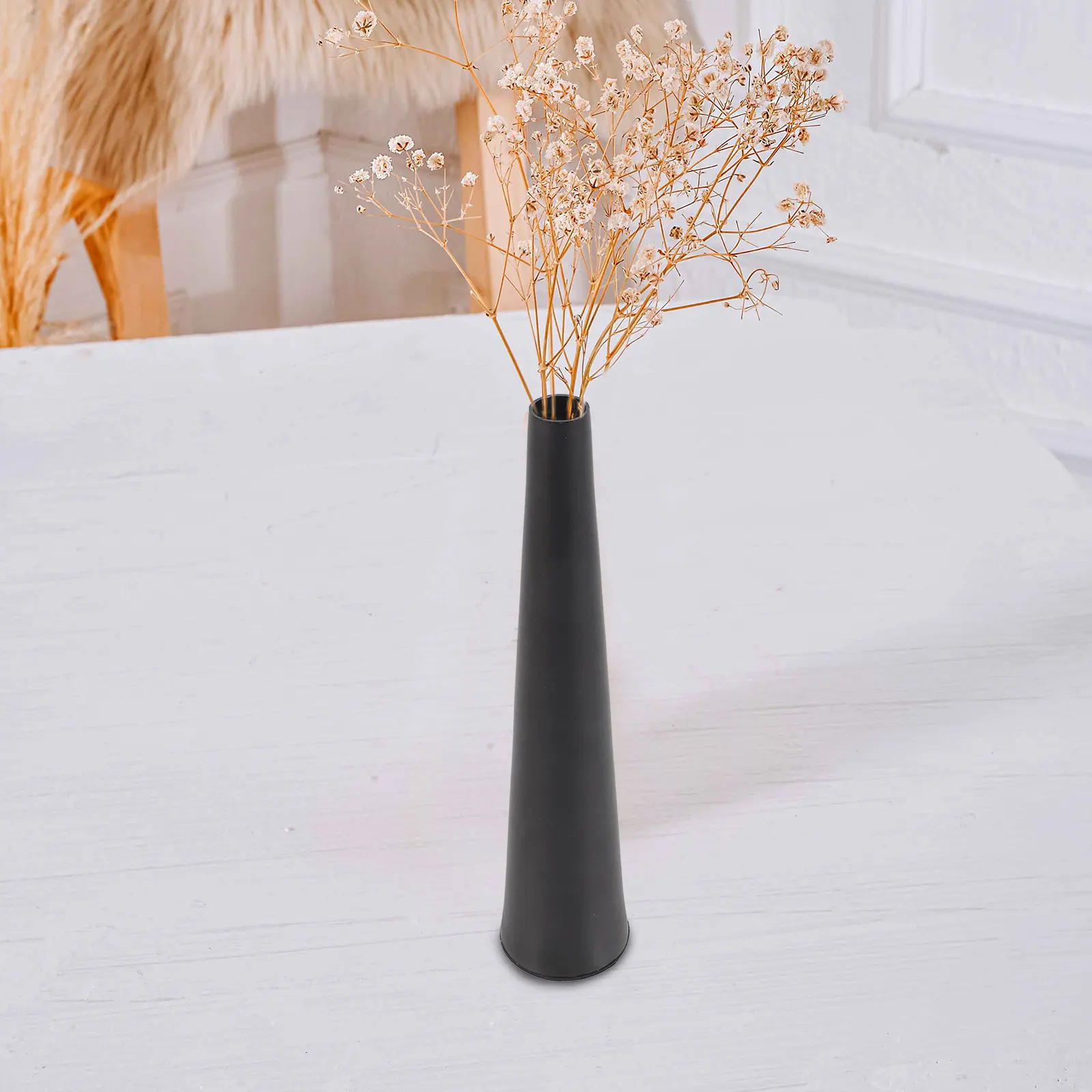 

Aluminum Metal Retro Vase Bedroom Decor Black Small Centerpieces Tabletop Plant Pot Floral Arrangement Dry Flower Container Vase