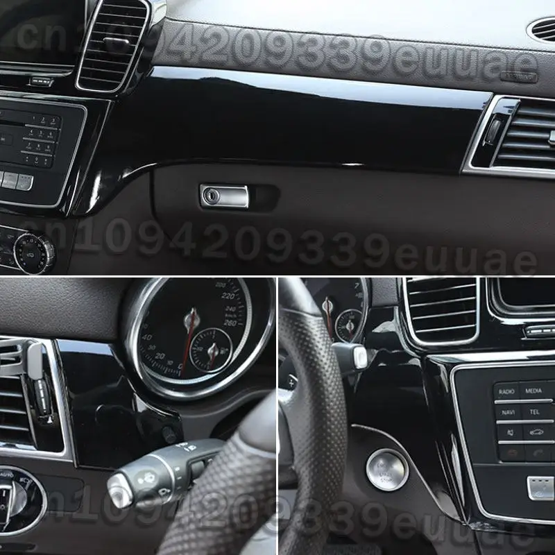 For Mercedes Benz GLE 350 GLS 400 2016-2019 LHD ABS Car Interior Center Console Dashboard Panel Protection Cover Trim Accessory