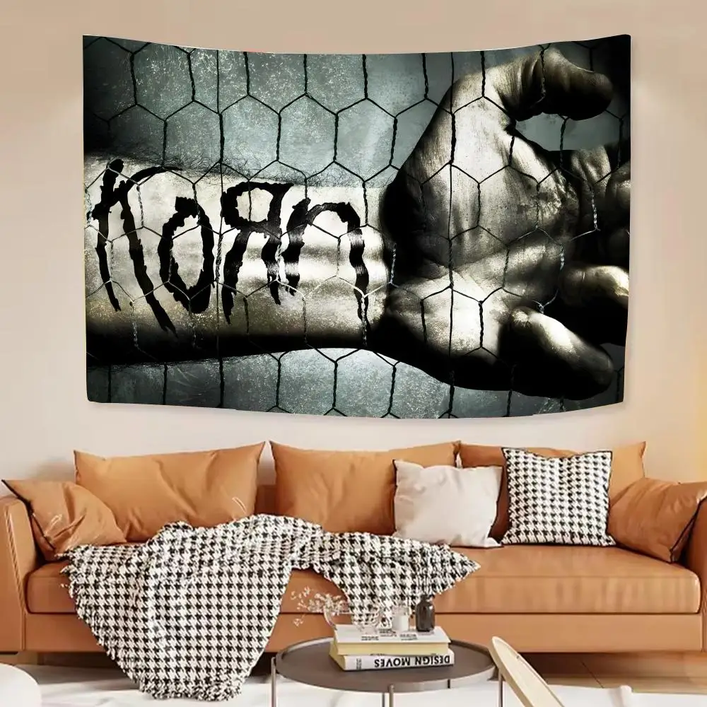 Nu Metal BAND K-Korn Tapestry House Bedroom Living Bar Garden Microfiber Decoration Background
