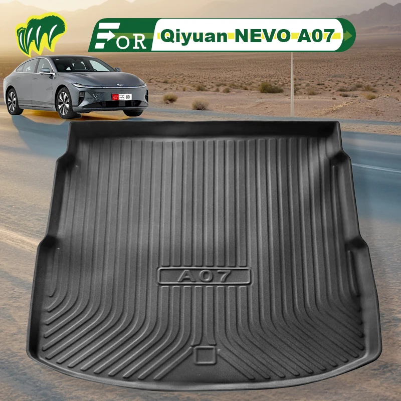 For Qiyuan NEVO A07 2023 2024 TPE Custom Fit Car Trunk Mat All Season Black Cargo Mat 3D Shaped Laser Measured Trunk Liners