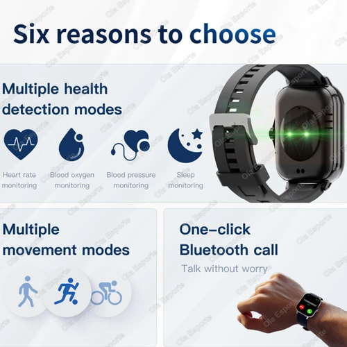 Imagen 2 del producto Reloj inteligente 1,83 ""pantalla HD Bluetooth llamada ritmo cardíaco oxígeno en sangre Monitor de salud reloj inteligente deportivo mujeres hombres regalos de vacaciones nuevo