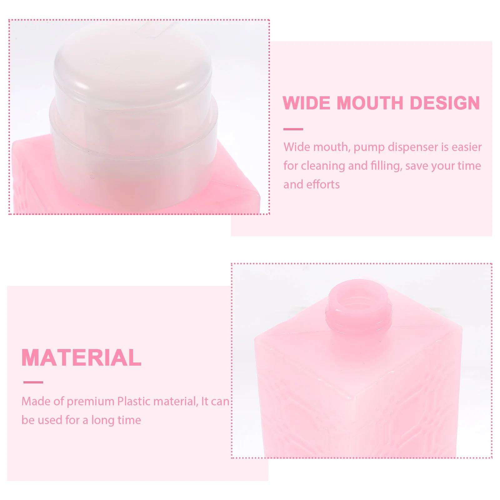 Flacone con pompa portatile riutilizzabile di grande capacità per struccante per dispenser di liquidi da viaggio per dispenser di liquidi per nail art