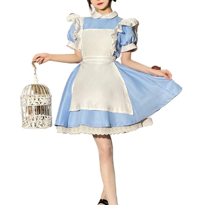Novos Vestidos Lolita Japoneses e Coreanos 2026, Fantasia de Empregada, Trajes de Carnaval e Halloween, Fantasia de Cosplay para Festa de Máscaras Feminina