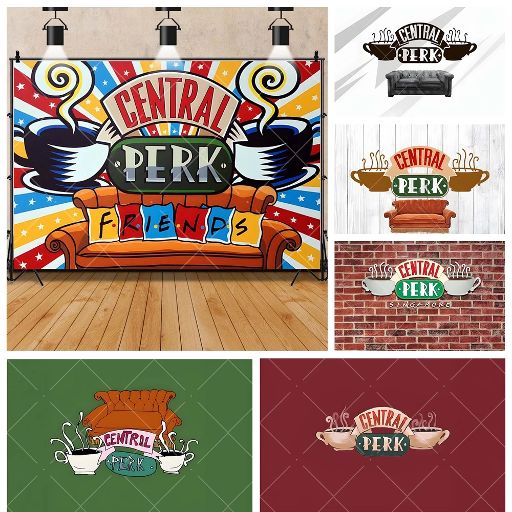 

Retro Bar Coffee Red Brick Wall Atmosphere Aldult Wedding Birthday Banner Backdrop Custom Kid Room Photo Poster Decor Background