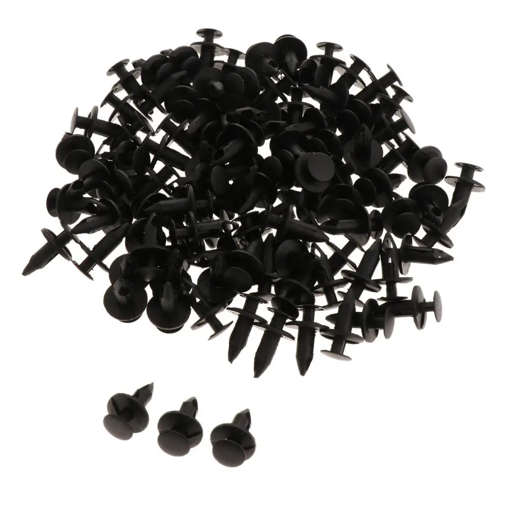 100 Pieces 8.5mm Hole Plastic Rivets Fastener Push Clips for Car Auto