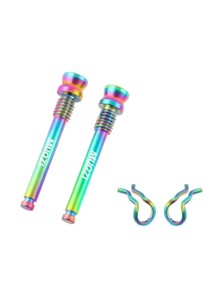 AliExpress NONE Titanium Disc Brake Caliper Bolts Lightweight M4 Mounting Screws with Clip for Road MTB Brake Pads Fixed Thread