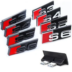 3d abs chrom schwarz logo s3 s4 s5 s6 s7 s8 emblem auto frontgitter abzeichen für audi s3 s4 s5 s6 s7 s8 zubehör