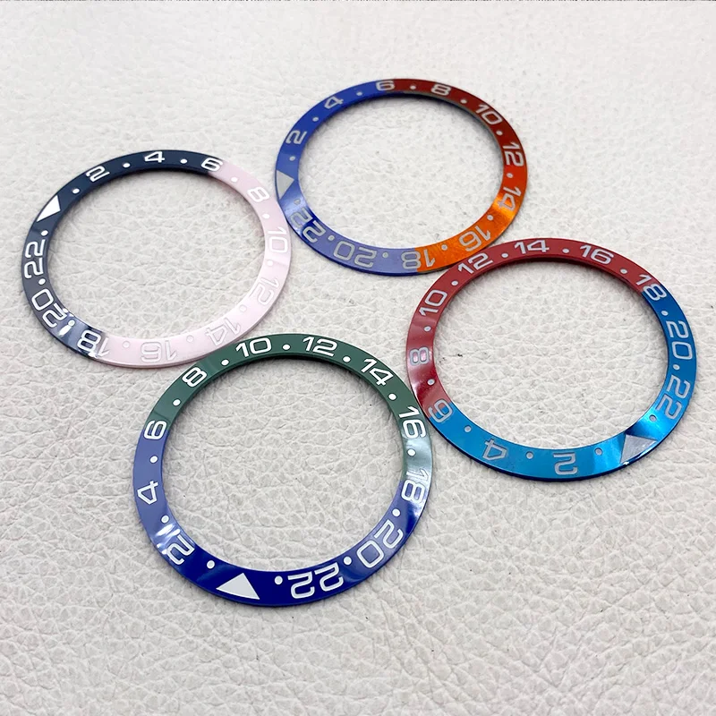 Mod 38*30.5mm Sloped Ceramic Bezel Insert Ring for SKX007 Omg Rlx Seamaster GMT Watch Case NH35 Movement Watch Parts Customized