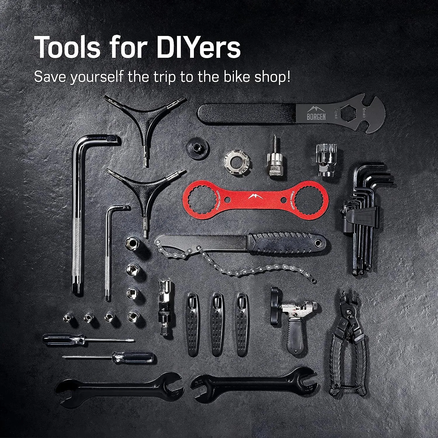 Kit d'outils de réparation de vélo pour la route, VTT, vélo de route, vélo de ville, outils de vélo de voiture, kits d'outils d'entretien, 37 pièces