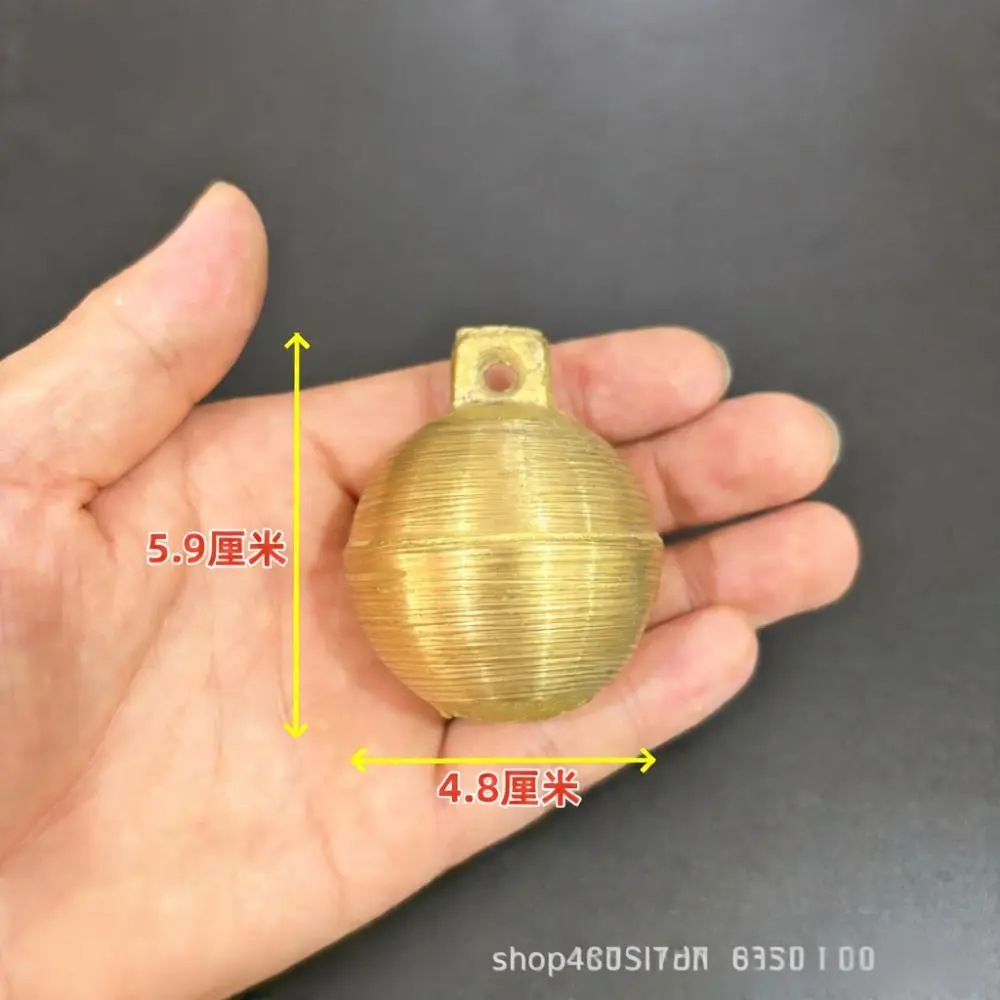 Durable Copper Pet Bell Collar Pendant Stylish Brass Accessory Crisp Sound Positioning Decorative For Teddy Golden