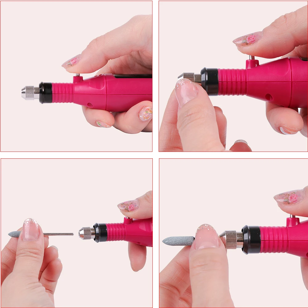 Professional Nail Drill Machine Electric Manicure Milling Cutter Set Nail Files Drill Bits Gel Polish Remover Tools